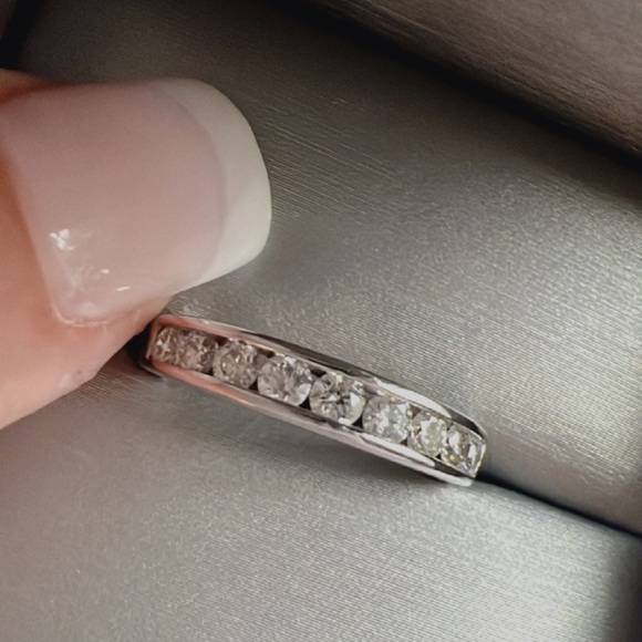 Zales 1 CT. T.W Diamond Channel Band/ 14K White Gold✨ - Picture 3 of 9